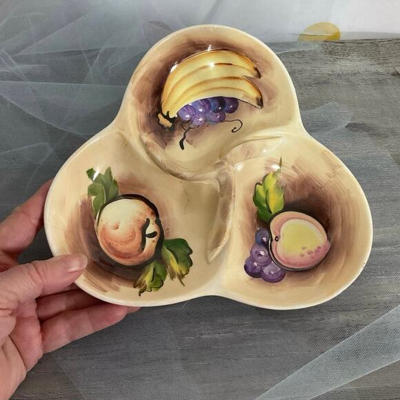 Mid Century Serving Condiments Dish Fruit Theme - Picture 11 of 13